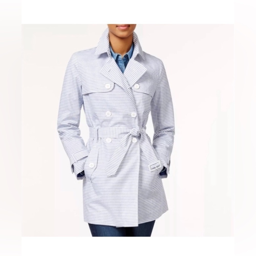 Tommy Hilfiger striped Trench Coat Size S
